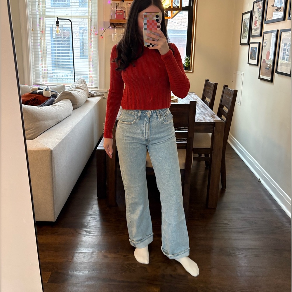 Abercrombie & Fitch Light Blue Faded Flare Jeans